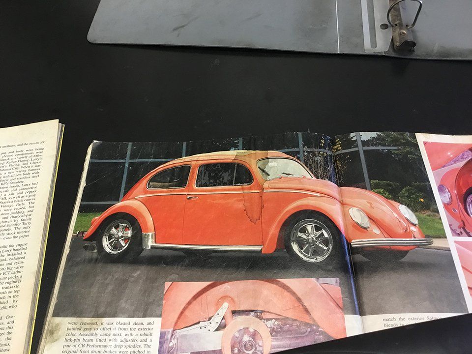 Red Volkswagen car