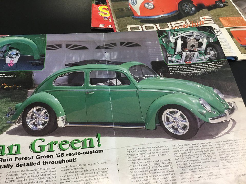 Green Volkswagen car
