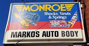 Markos Auto Body Sales & Service signage