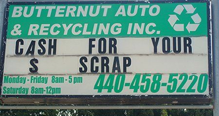 Butternut Auto & Recycling banner.