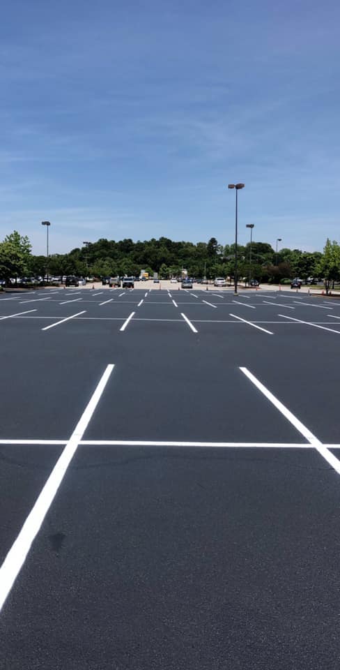 Parking lot striping