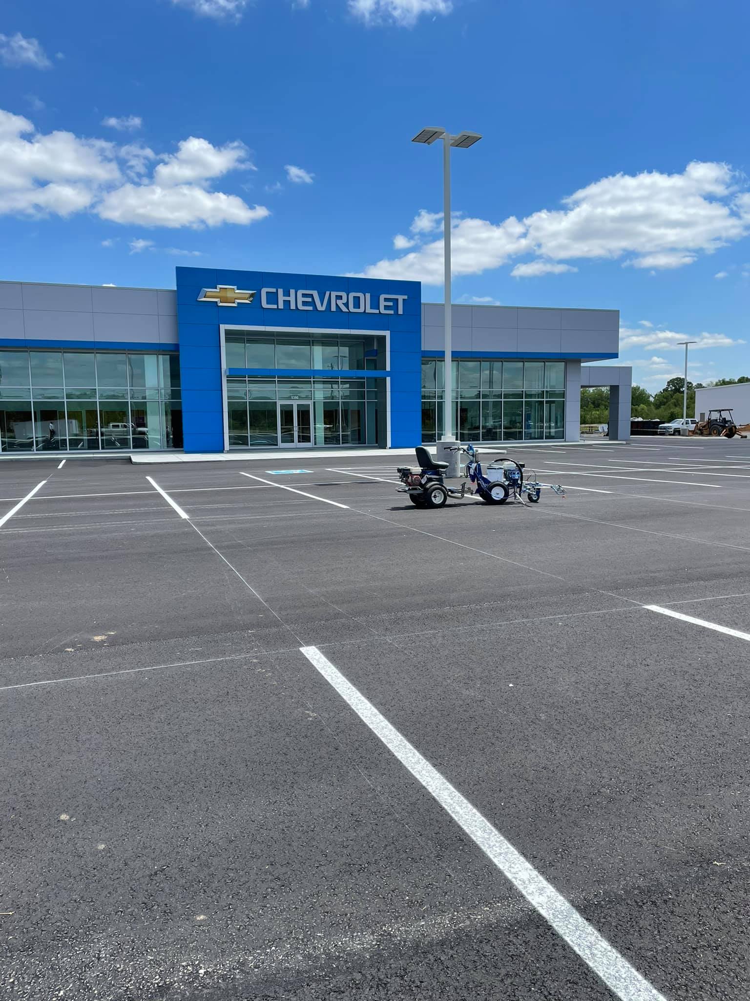 Parking lot striping