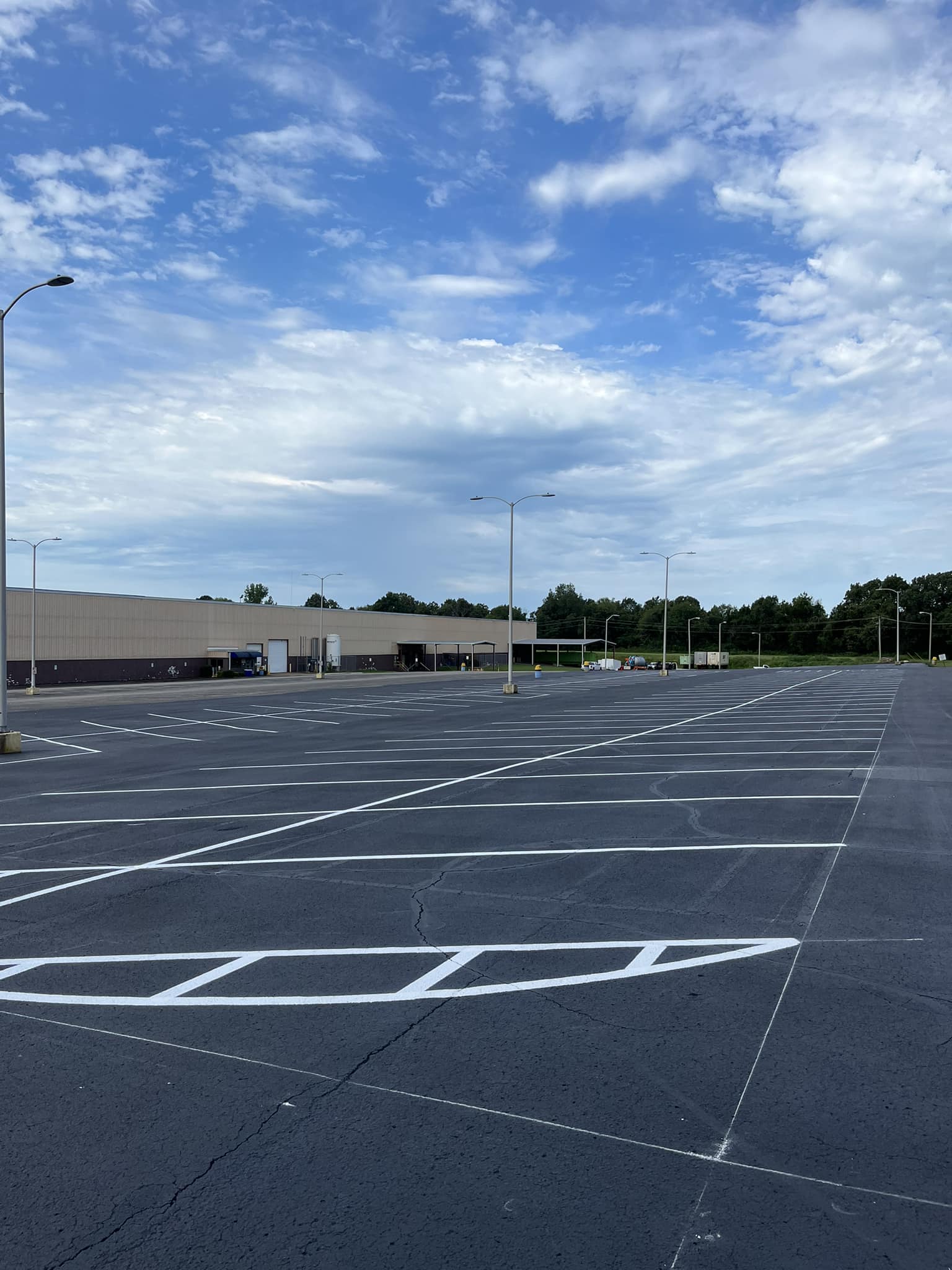Parking lot striping