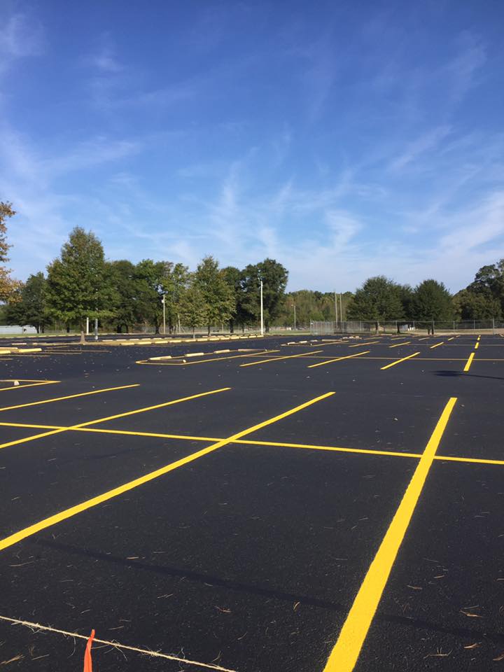 Parking lot striping