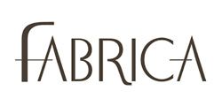 Fabrica logo in dark brown, with a stylized 