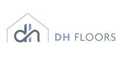 Logo for DH Floors. It features the letters 