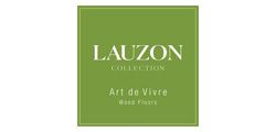 Logo for Lauzon Collection, featuring green square with white text.