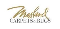 Masland Carpets & Rugs logo in gold and gray on white background.