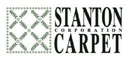 Logo for Stanton Carpet Corporation: Decorative square emblem next to the company name.