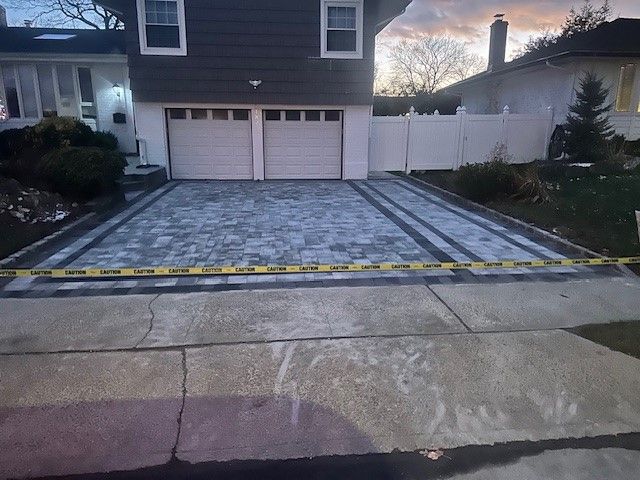 Paver driveway installation process with high-quality materials and techniques