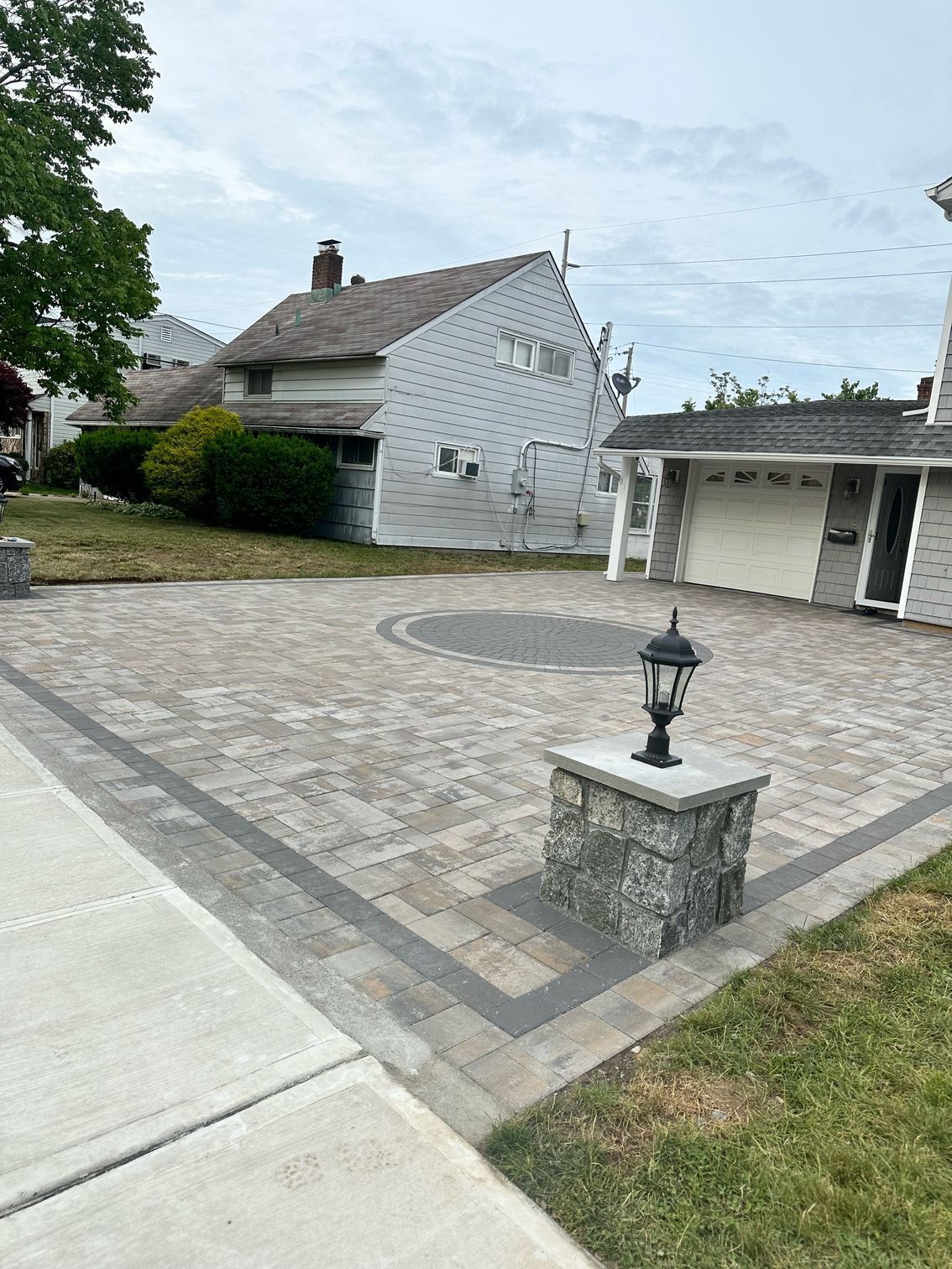 Backyard with brick paver
