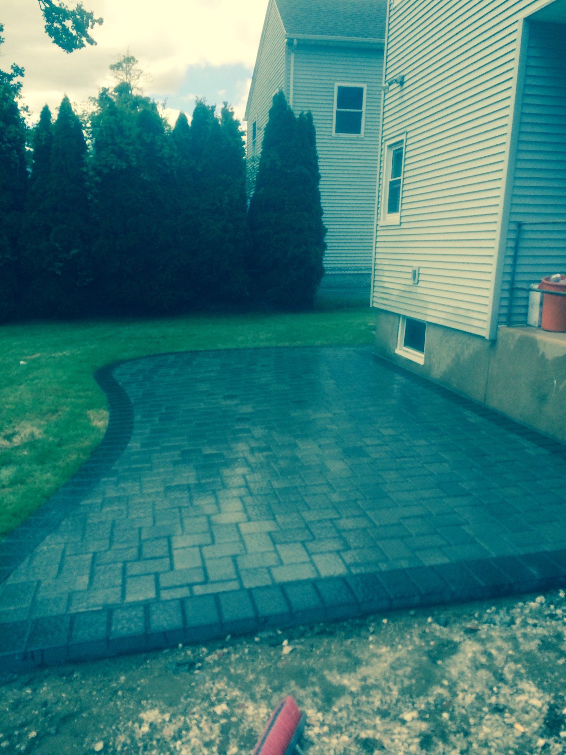 Outdoor patio with shade