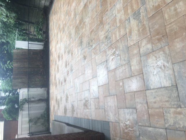 White brick paver driveway