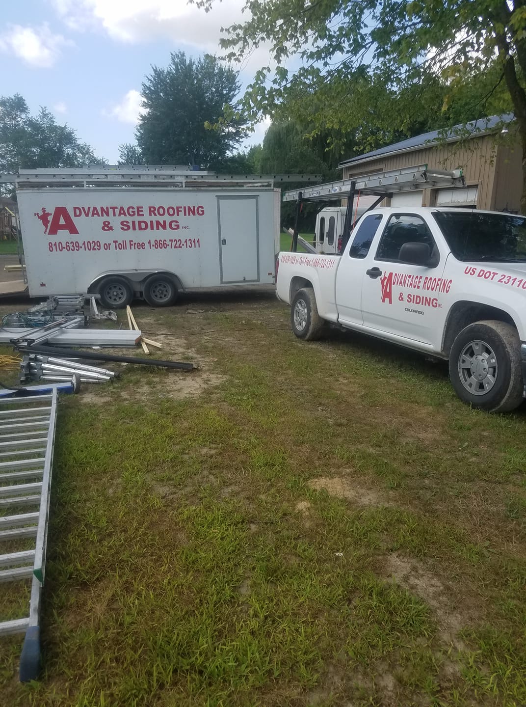 Advantage Roofing & Siding Truck