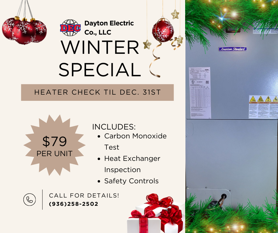 2025 Holiday Special Ad w/ pricing and heater