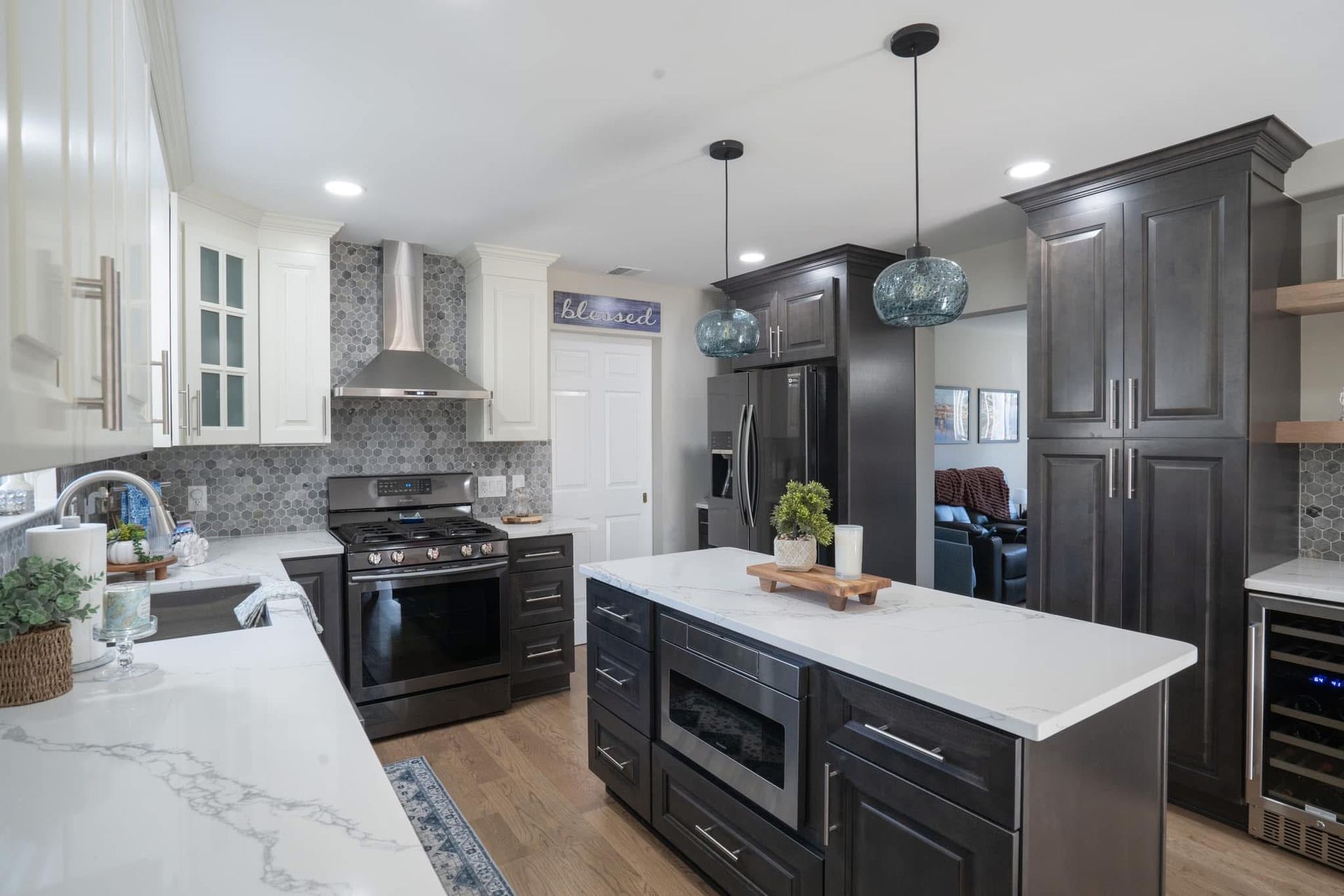 Kitchen with Dark Cabinets