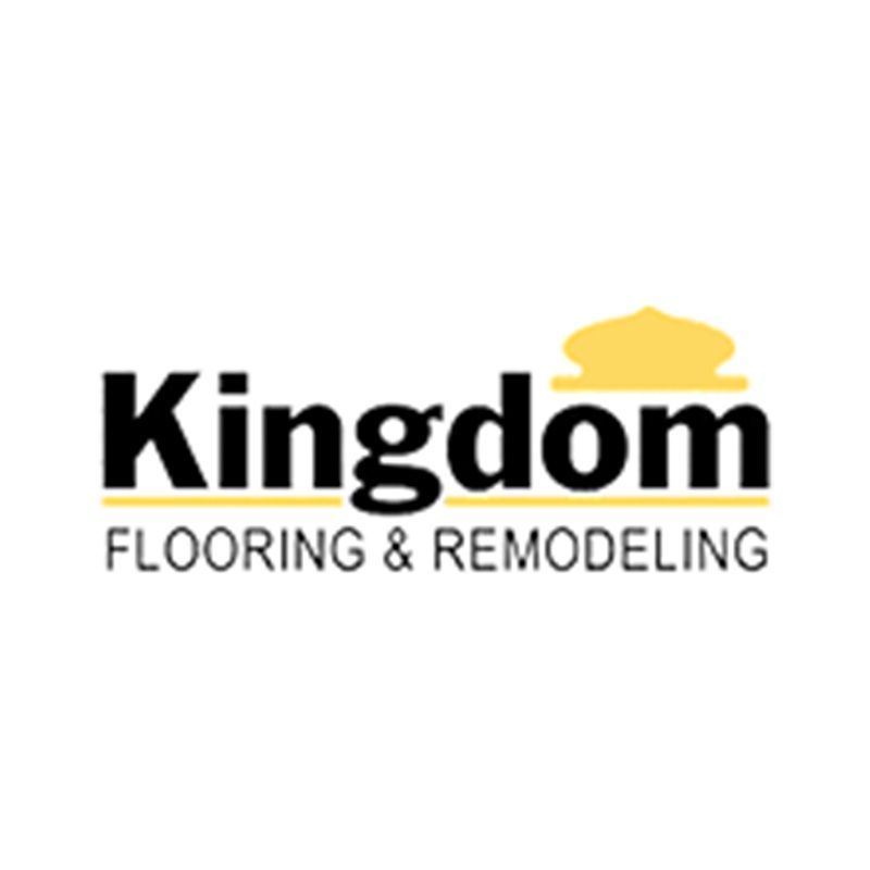 Kingdom Flooring & Remodeling logo with black text and a yellow accent, depicting a domed shape.