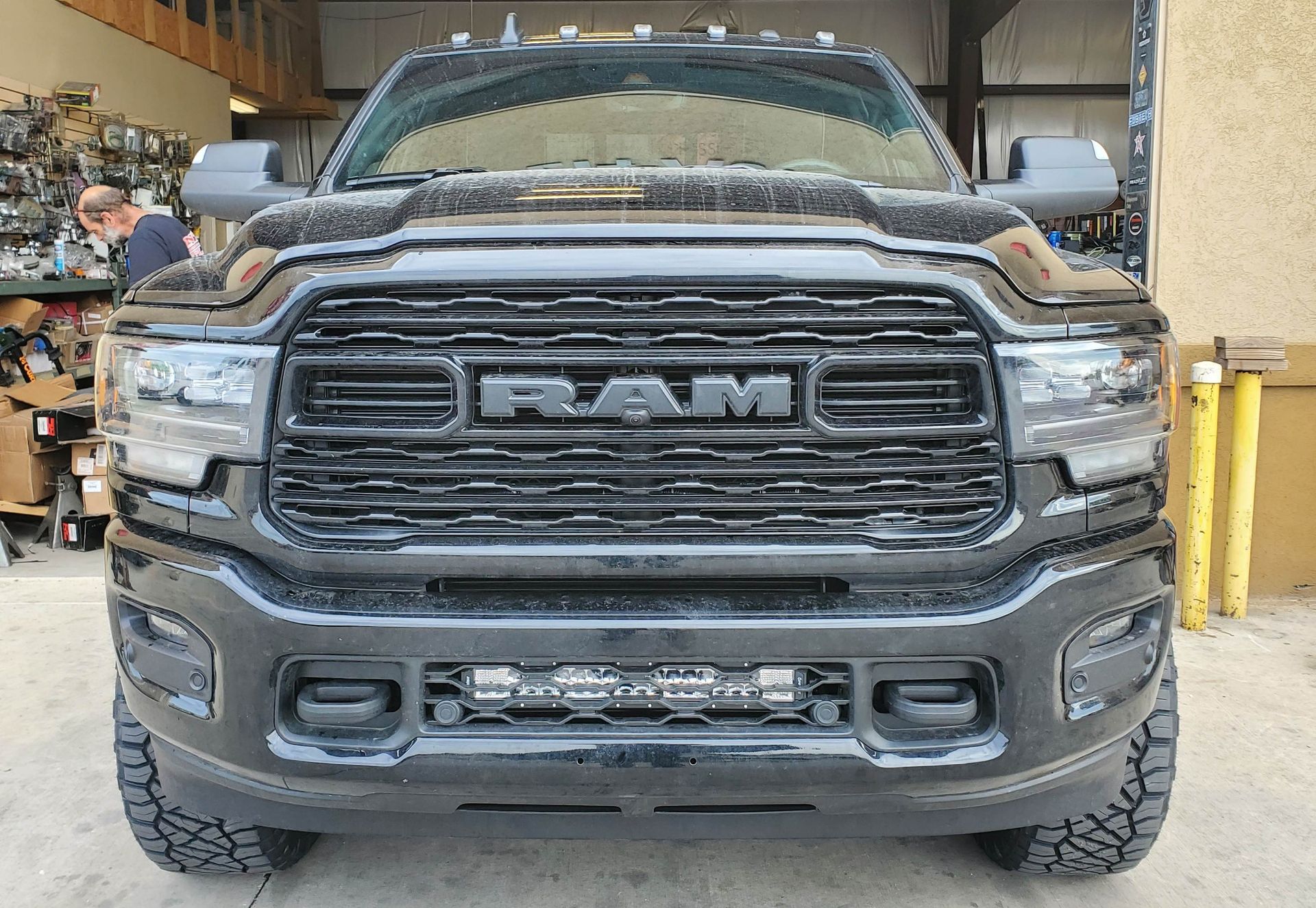 Ram truck with lights off