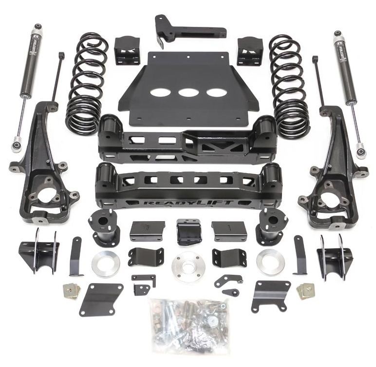 a set of suspension parts for a truck on a white background .