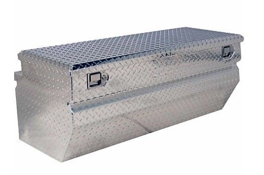 a silver metal box with a diamond pattern on it