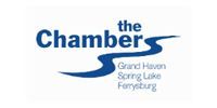 The Chambers logo with Grand Haven, Spring Lake, and Ferrysburg text in blue and gray