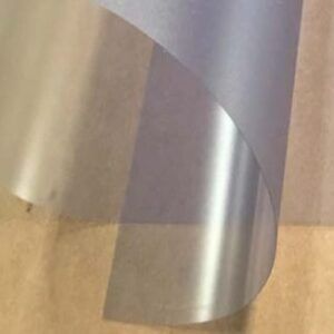 Abstract close-up of a translucent curved gray and beige fabric or plastic surface