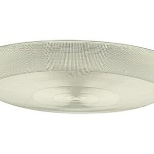 Round frosted glass ceiling light fixture on a white background