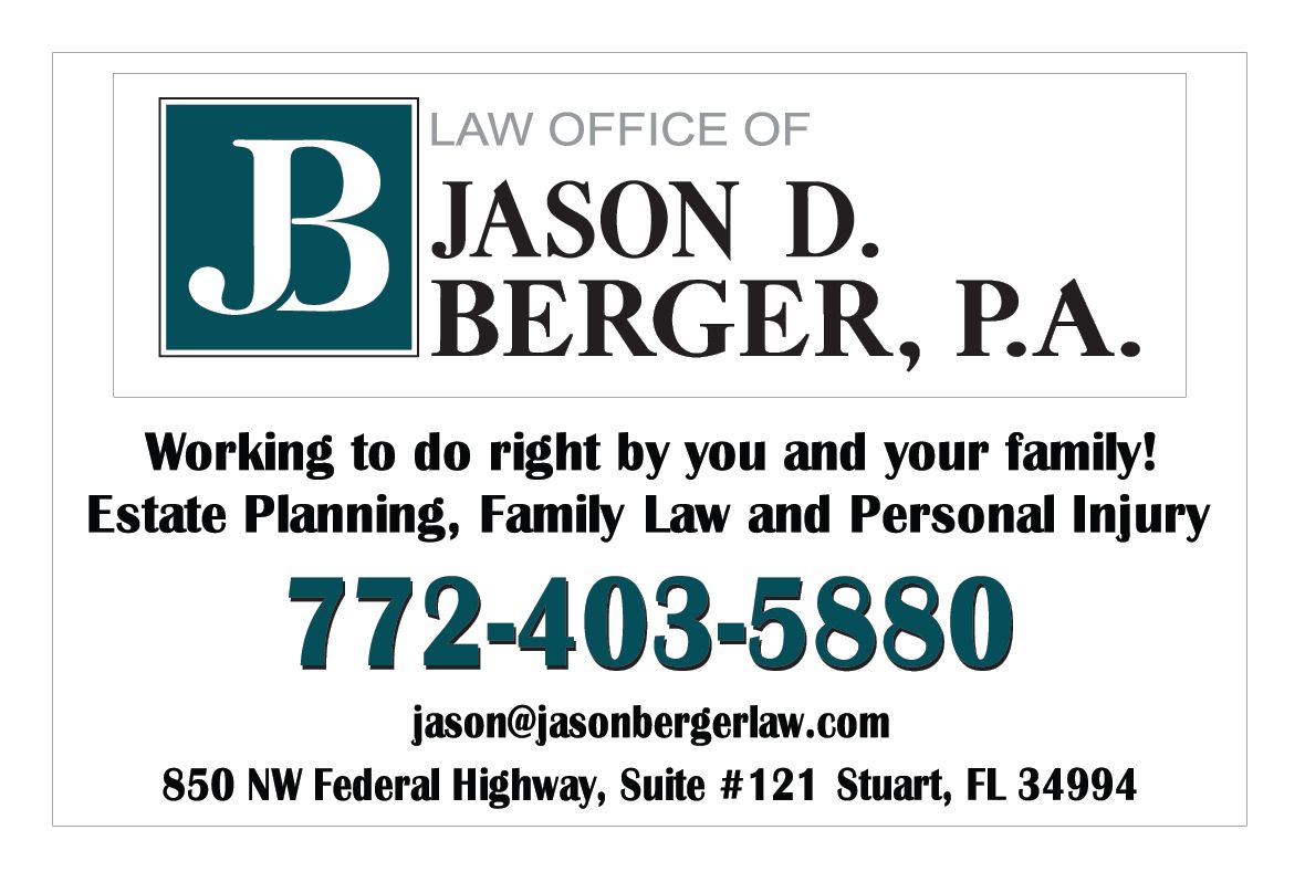 The logo for the law office of jason d. berger p.a.