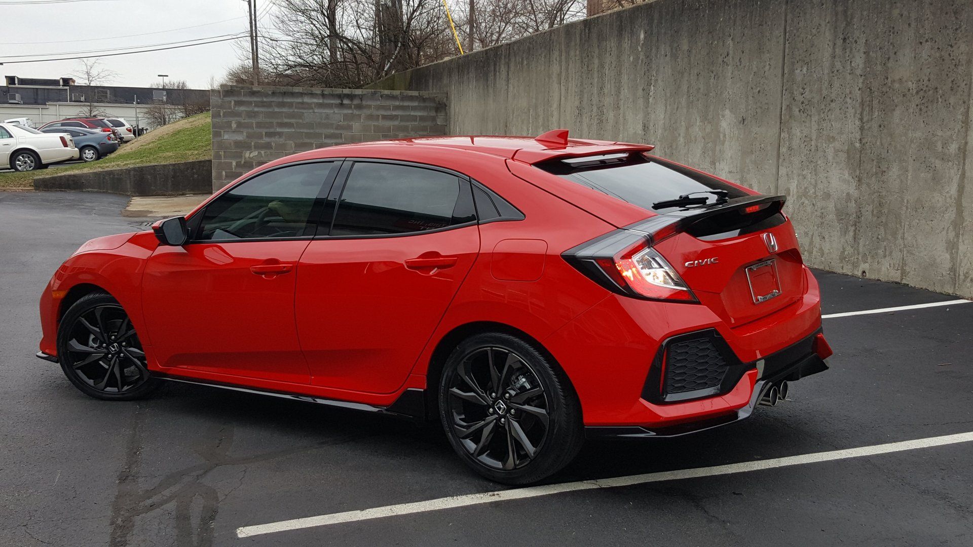 Honda hatchback with tinted windows