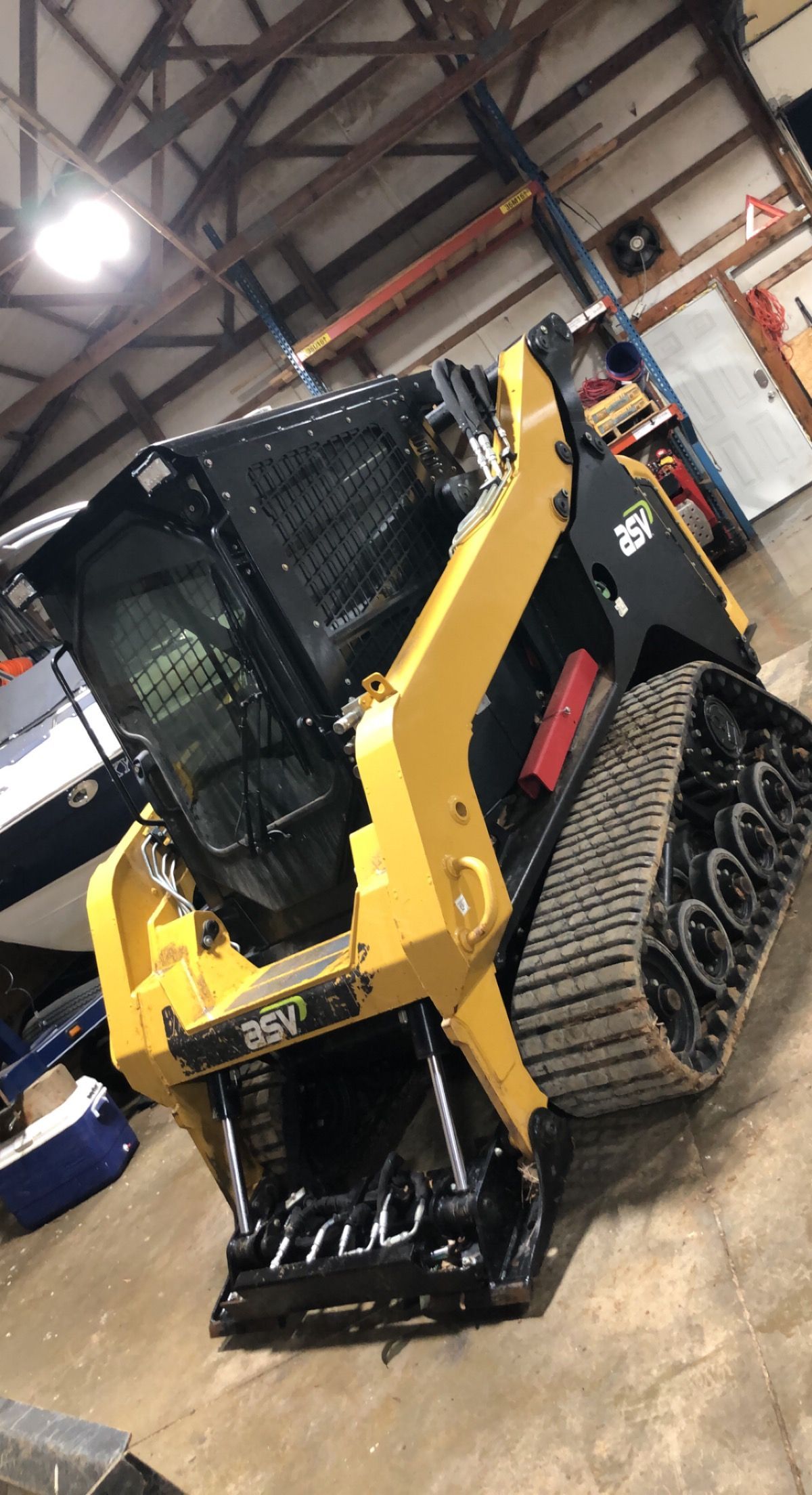 ASV equipment with tinted windows