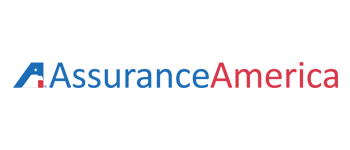 Assurance America logo with a blue A symbol and text, and red