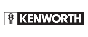 A black and white logo for kenworth on a white background.