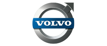 The volvo logo is shown on a white background