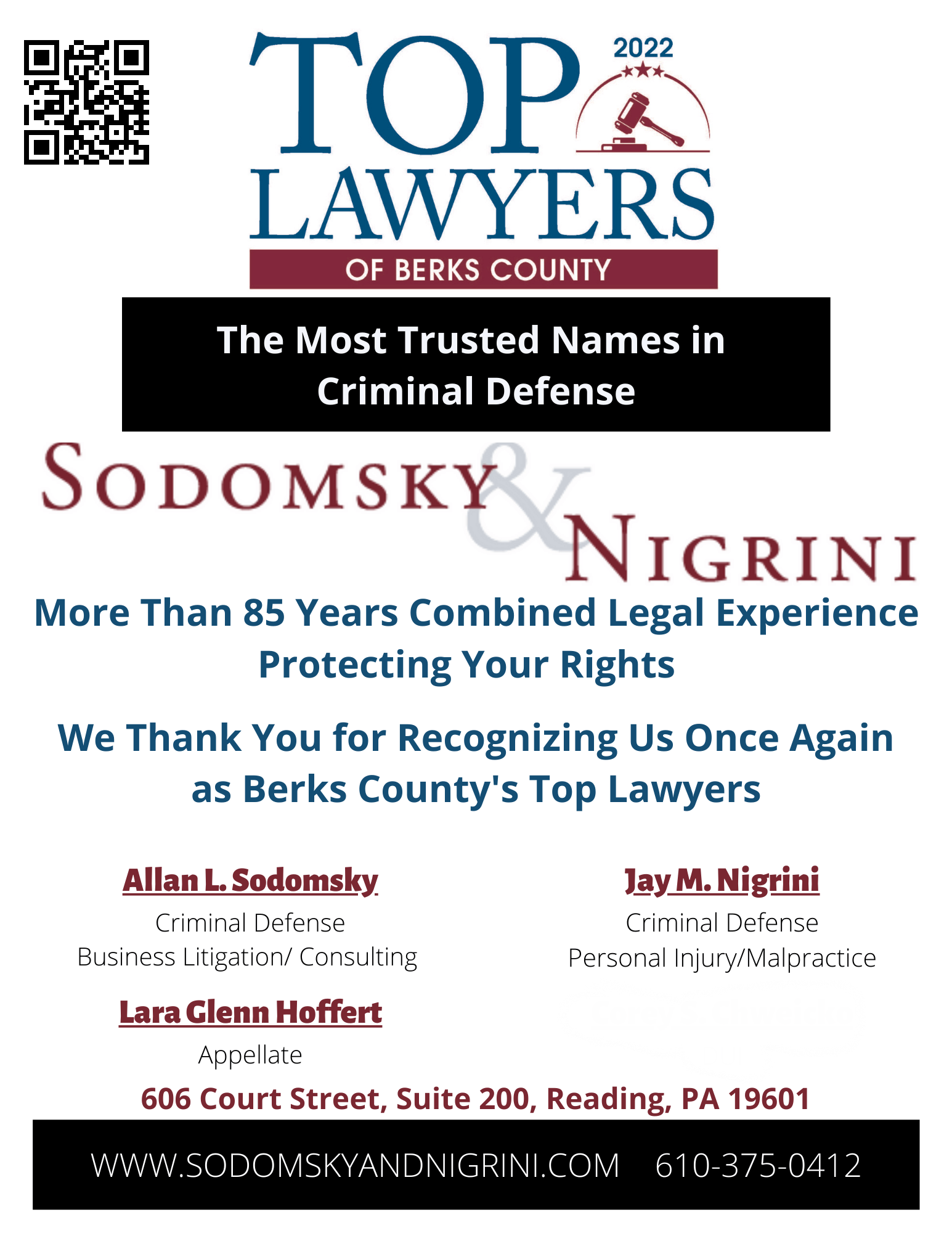 Top Lawyers of Berks County - The Most Trusted Names in Criminal Defense