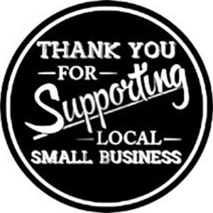 Thank you for supporting local small business logo