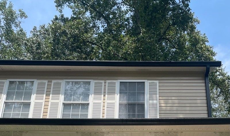 A house with a lot of windows and a tree in the background.