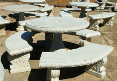 Concrete chairs and table
