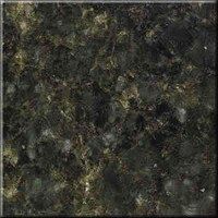 A close up of a black granite counter top.