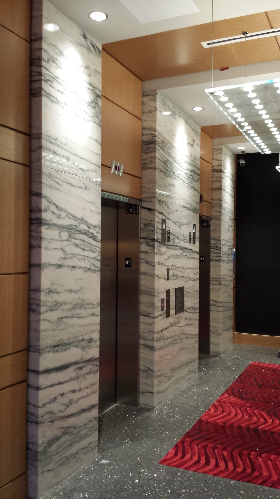 Commercial granite walls