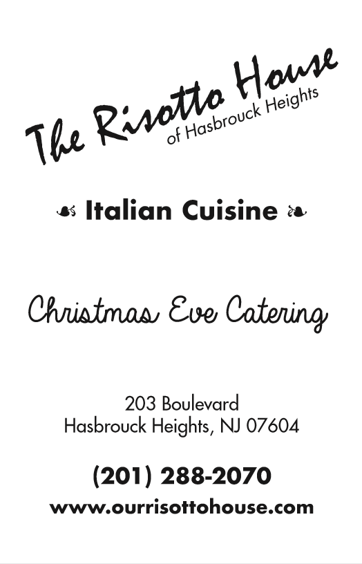 The Risotto House Of Hasbrouck Heights Early Evening Menu Hasbrouck Heights