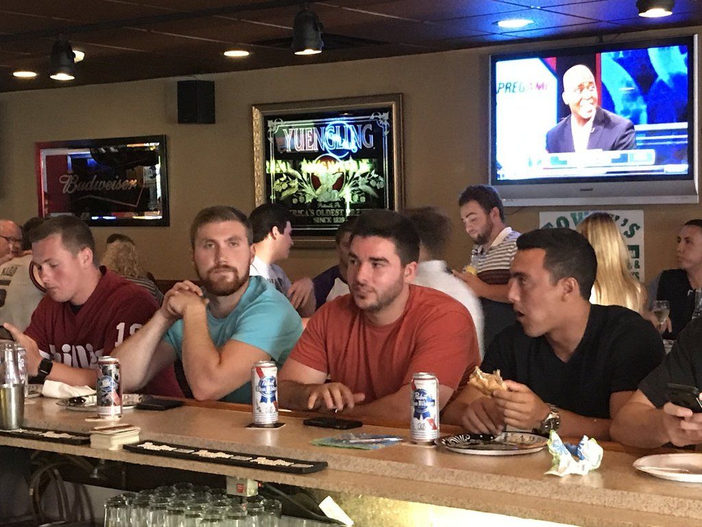 Customer Having a Drink