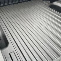 A close up of the back of a truck bed