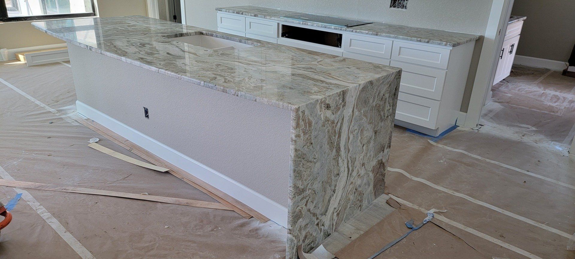 New countertop installation