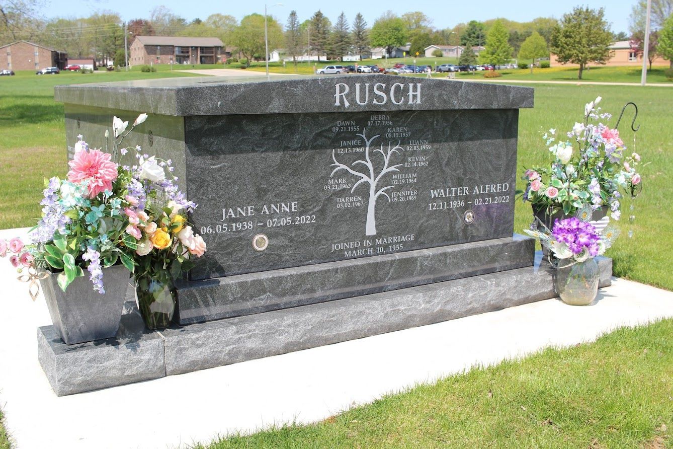 Grave marker with 