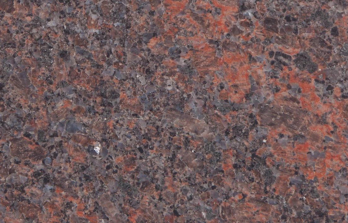 Red and black granite texture.