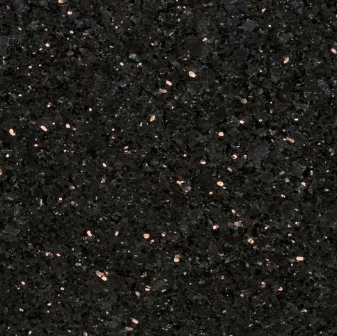 Black granite countertop with flecks of gold.