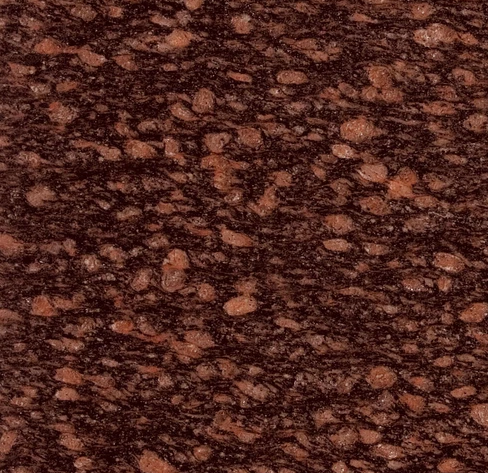 Brown and tan granite with flecks and veins.