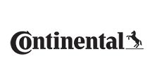 Continental logo in black text with a horse silhouette on a white background