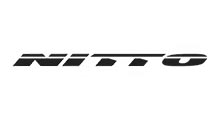 Stylized black NITTO logo on a white background