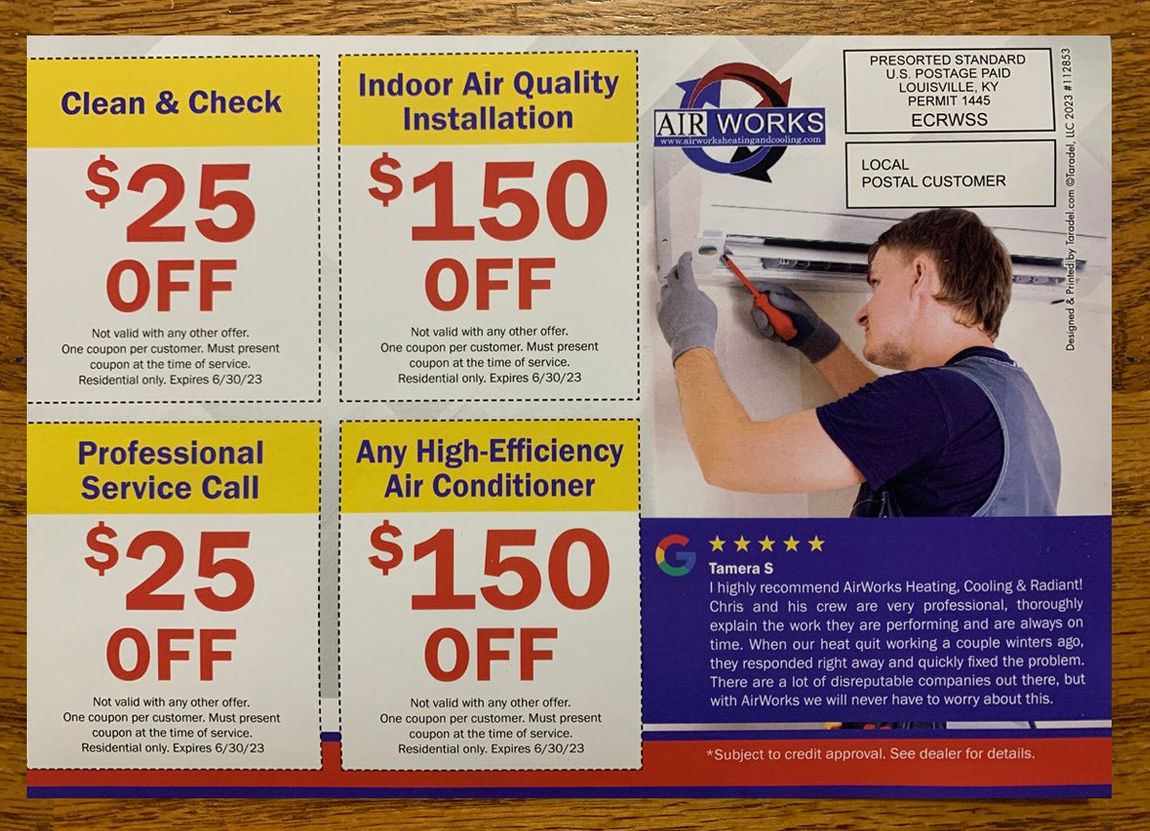 AirWorks Heating, Cooling & Radiant LLC Special Offers